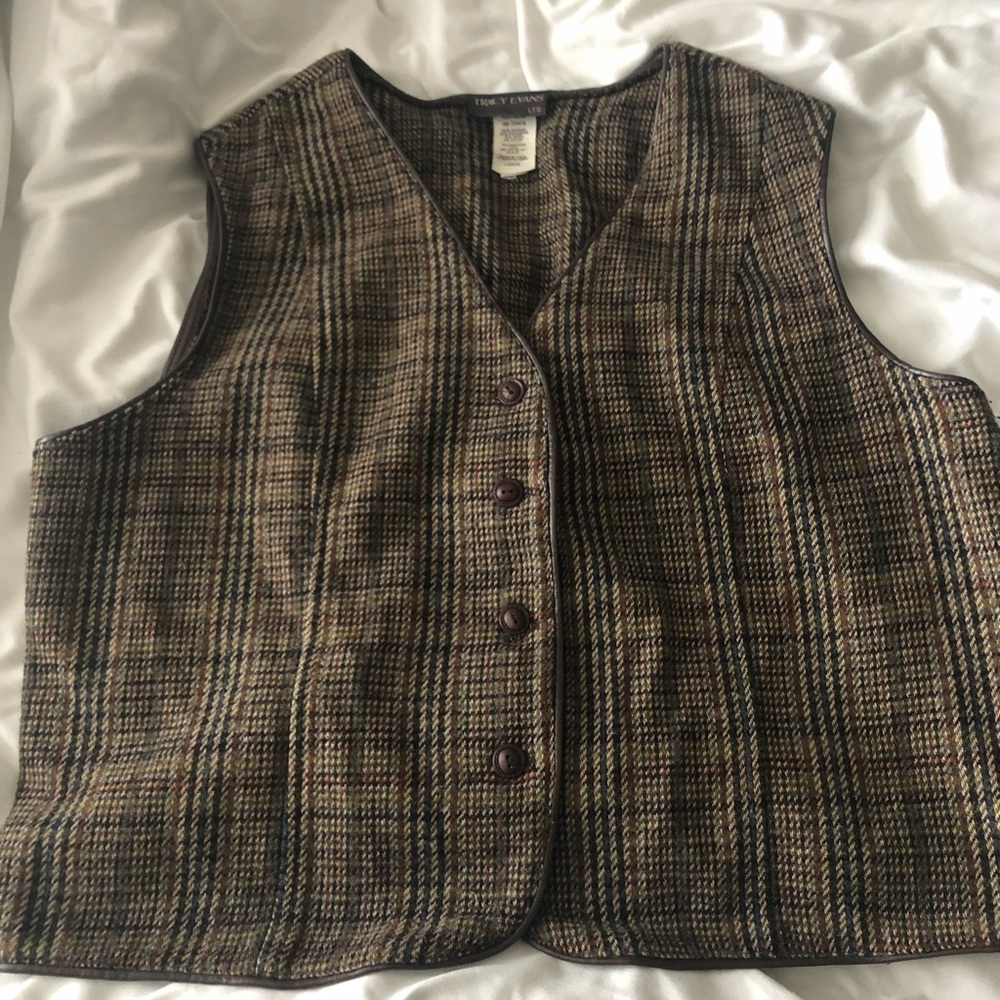 Vintage Tracy Evans glenn plaid vest :)